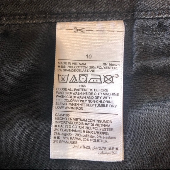 Old Navy super skinny mid rise black jeans semi crop size 10 - Picture 5 of 5